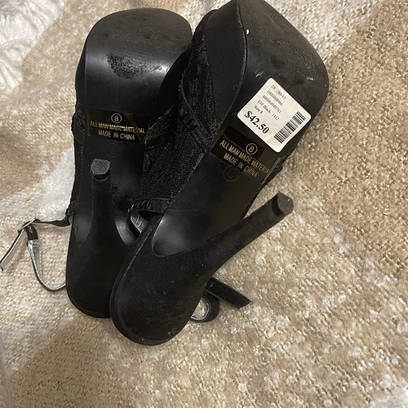 Deb black lace heels size 8 - Picture 9 of 9